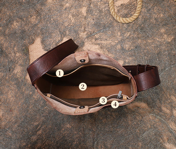 Vintage Womens Leather Tote Handbags Black Leather Shoulder Bag Inside