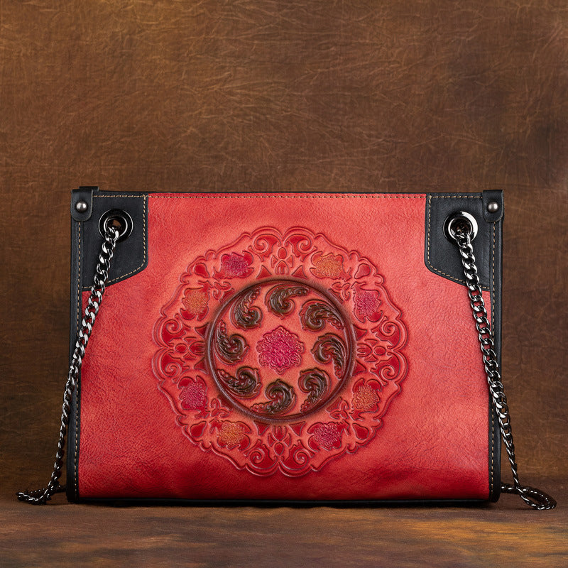 Vintage Womens Leather Tote Handbags Cross Shoulder Bag Badass