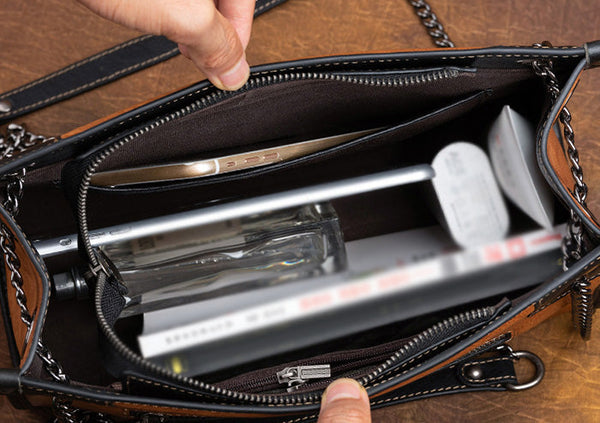 Vintage Womens Leather Tote Handbags Cross Shoulder Bag Capacity