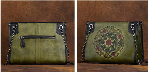 Vintage Womens Leather Tote Handbags Cross Shoulder Bag Elegant