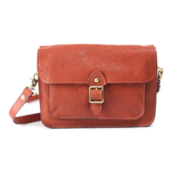 Vintage handmade Genuine Soft Leather Messenger Crossbody Bag Satchel Purses Women