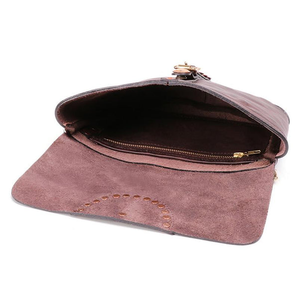 Western Womens Boho Leather Crossbody Satchel Purse Small Shoulder Bag for Women Cowhide