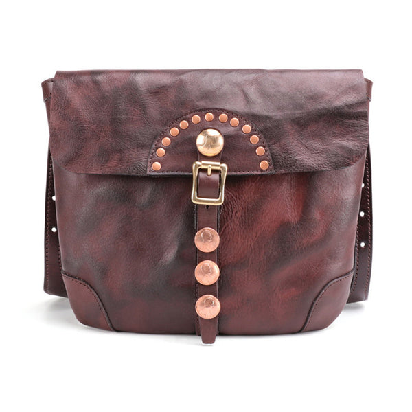 Western Womens Boho Leather Crossbody Satchel Purse