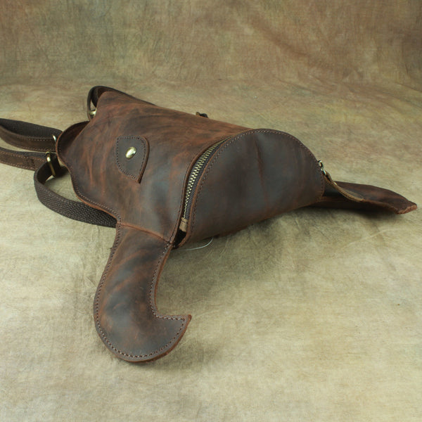 Western Womens Brown Leather Backpack Bag Purses Cool Backpacks for Women Affordable