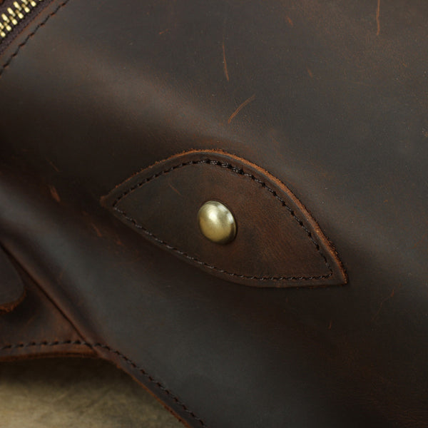 Western Womens Brown Leather Backpack Bag Purses Cool Backpacks for Women Cute