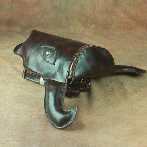 Western Womens Brown Leather Backpack Bag Purses Cool Backpacks for Women Funky