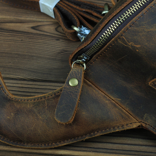 Western Womens Brown Leather Backpack Bag Purses Cool Backpacks for Women Online