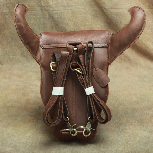 Western Womens Brown Leather Backpack Bag Purses Cool Backpacks for Women Quality