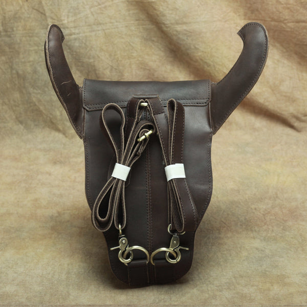 Western Womens Brown Leather Backpack Bag Purses Cool Backpacks for Women Vintage