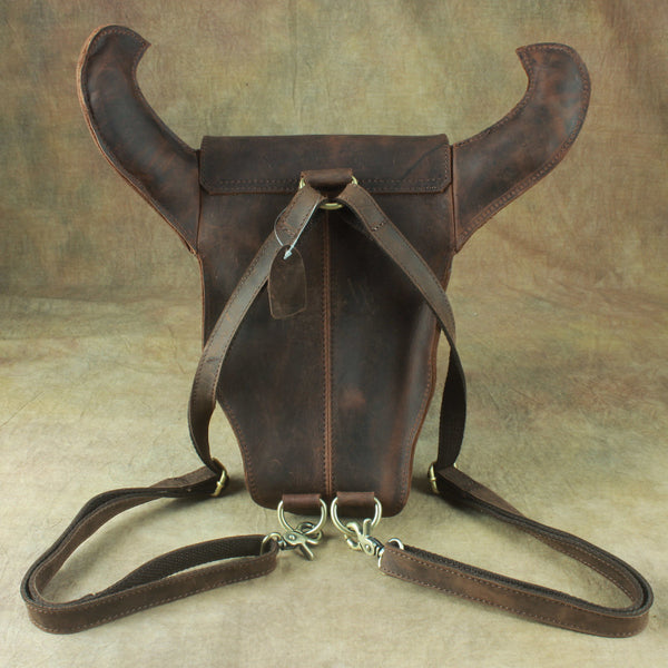 Western Womens Brown Leather Backpack Bag Purses Cool Backpacks