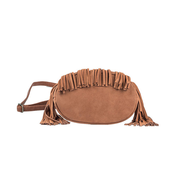 Western Womens PU Leather Crossbody Bucket Purse With Fringe  Bags for Women Funky