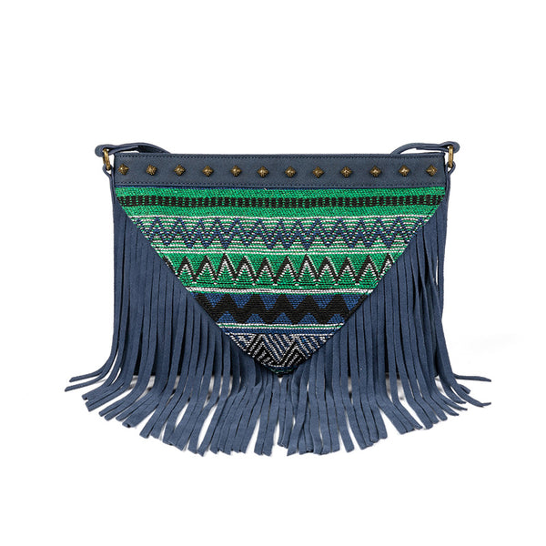 Western Womens PU Leather Fringe Crossbody Purse Boho Sling Bag for Women Affordable