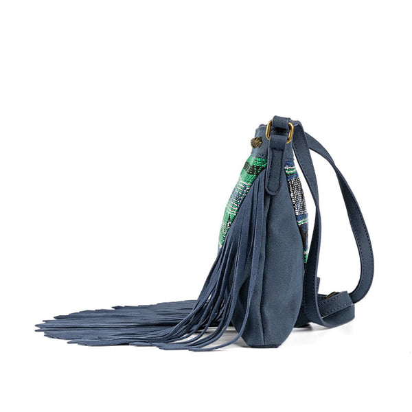 Western Womens PU Leather Fringe Crossbody Purse Boho Sling Bag for Women Best