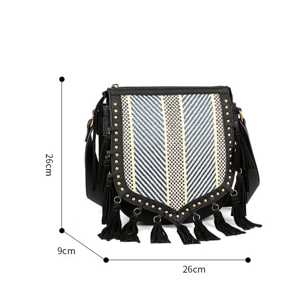 Western Womens Vegan Leather Black Fringe Crossbody Purse Hobo Bag For Women Best