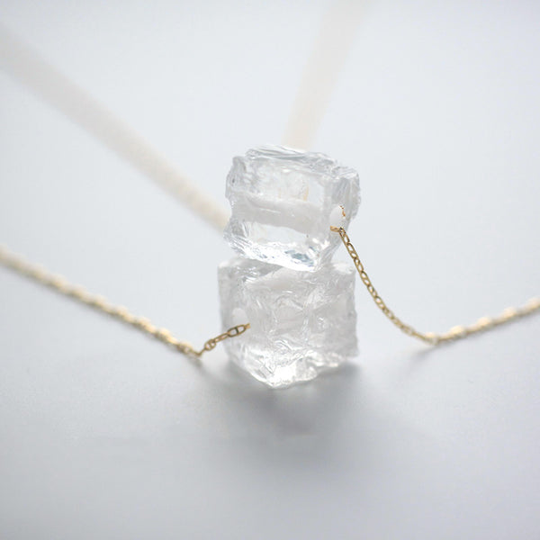 Womens Natural White Quartz Pendant Necklace For Women