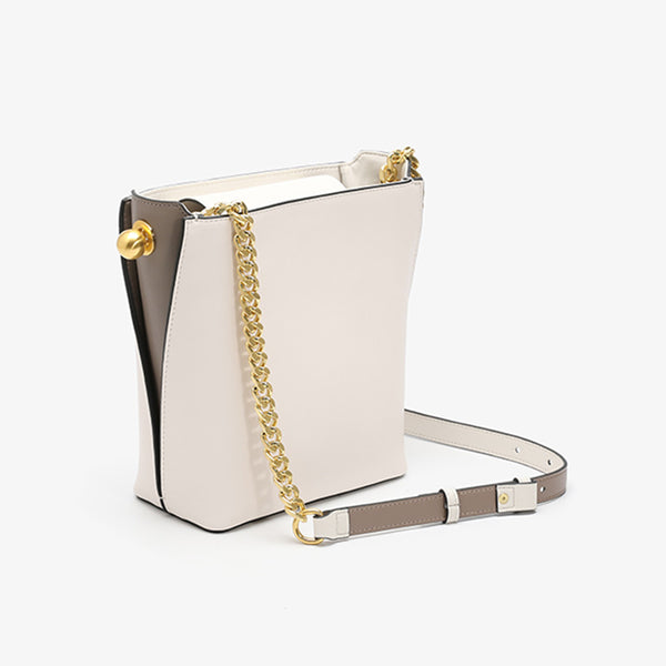 White Leather Womens Tote Bag Leather Crossbody Bags Shoulder Bag Boutique