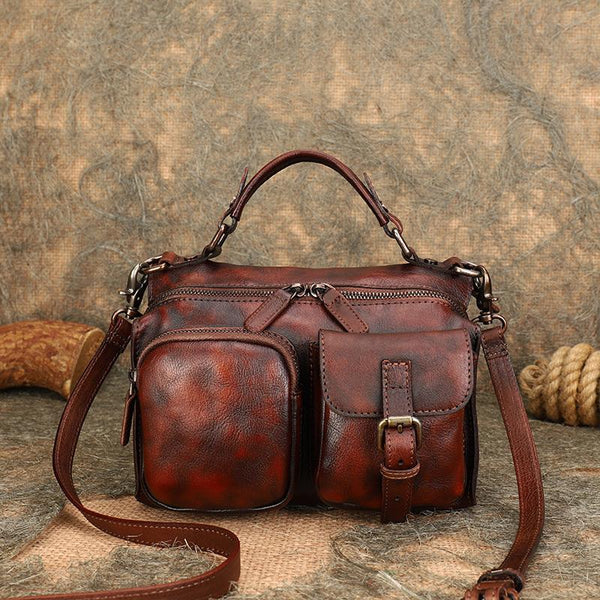 Women's Genuine Leather Satchel Handbags Cross Shoulder Bag For Women