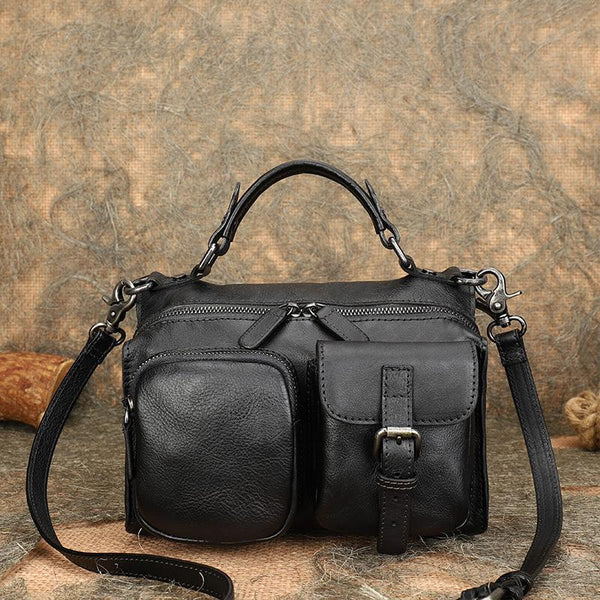 Women's Genuine Leather Satchel Handbags Cross Shoulder Bag For Women