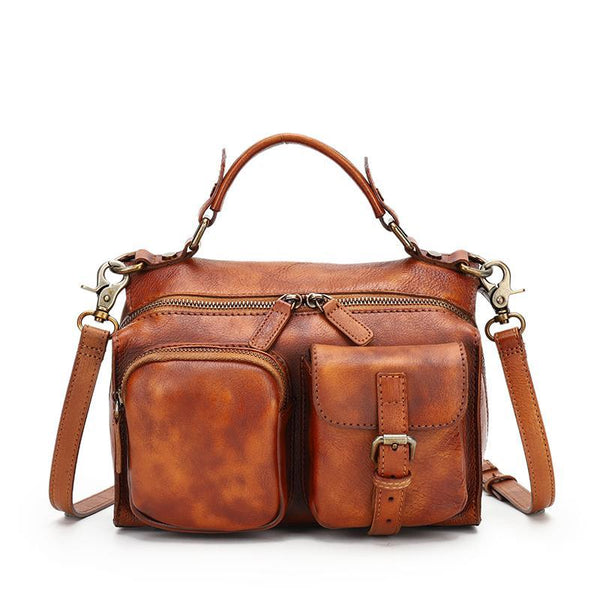 Women's Genuine Leather Satchel Handbags Cross Shoulder Bag For Women