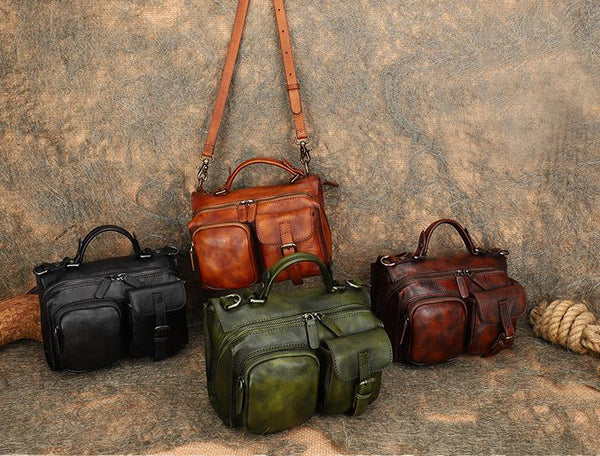 Ladies Vintage Shoulder Bags Genuine Leather Handbags For Women