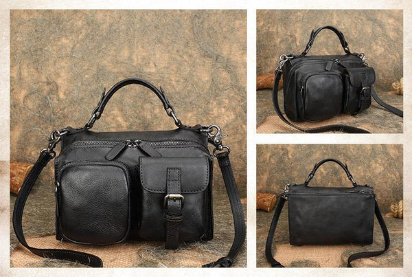 Women's Genuine Leather Satchel Handbags Cross Shoulder Bag For Women