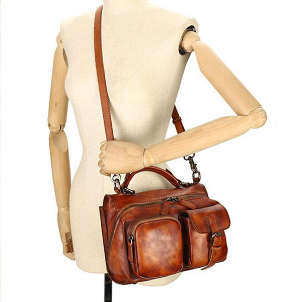 Women's Genuine Leather Satchel Handbags Cross Shoulder Bag For Women