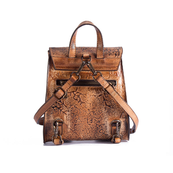 Women Dyeing Leather Backpack Handbags Cool Backpacks for Women Accessories
