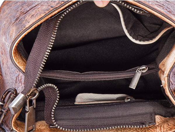 Women Dyeing Leather Backpack Handbags Cool Backpacks for Women Details