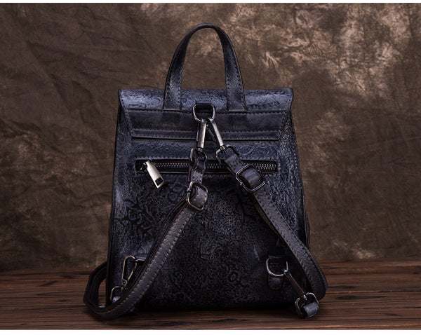 Women Dyeing Leather Backpack Handbags Cool Backpacks for Women gift
