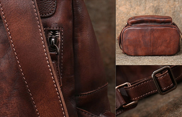 Women Leather Small Backpack Purse Cute Backpacks for Women Vintage