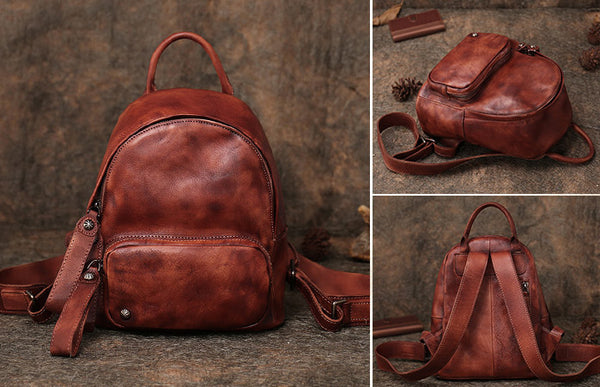 Women Leather Small Backpack Purse Cute Backpacks for Women gift