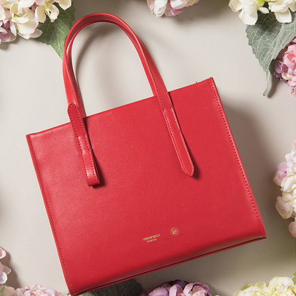 Women Red Leather Handbags Small Crossbody Bags Purse for Women Genuine Handmade