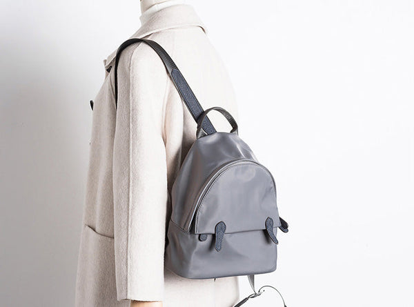 Womens Boho Leather Backpack Bag Leather Rucksack For Women Gift