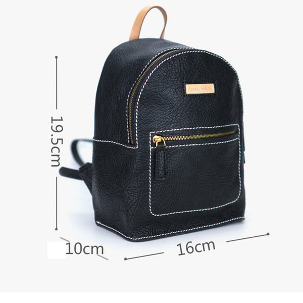 Women's Blue Leather Mini Backpack Bag Purse Trendy Backpacks for Womens beautiful