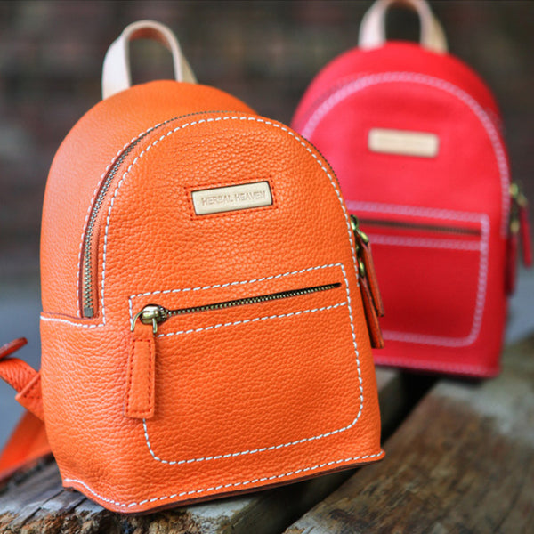 Women's Blue Leather Mini Backpack Bag Purse Trendy Backpacks for Womens cool