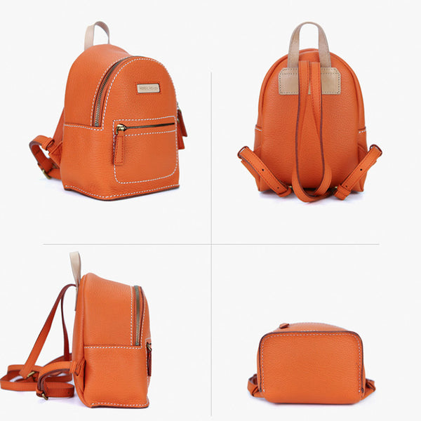 Women's Blue Leather Mini Backpack Bag Purse Trendy Backpacks for Womens funky