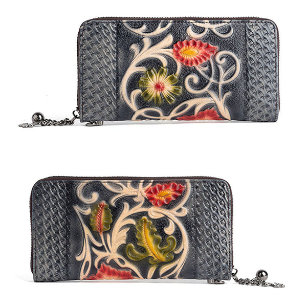 Women's Designer Embossed Leather Wallets on Sale Billfold For Women Best