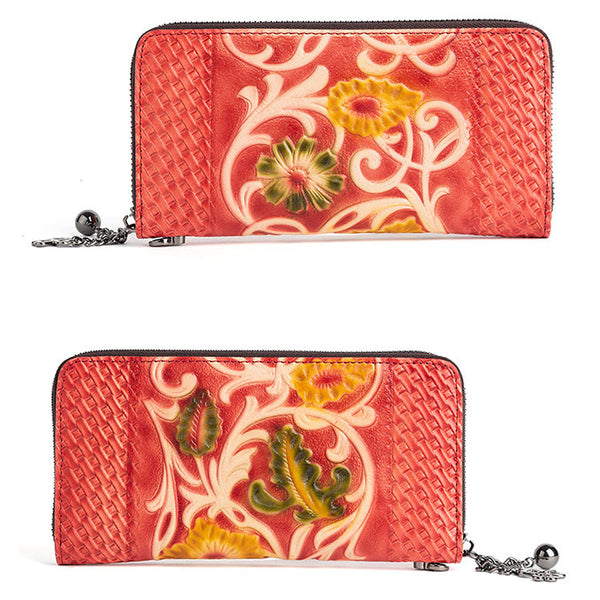 Women's Designer Embossed Leather Wallets on Sale Billfold For Women Boutique