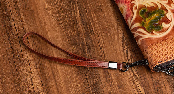 Women's Designer Embossed Leather Wallets on Sale Billfold For Women Cute