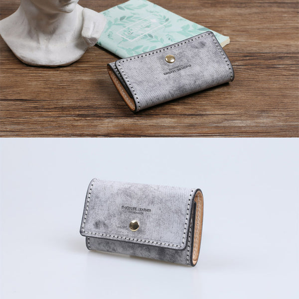 Women's Designer Key Holder Purse Small Card Wallets for Women cowhide