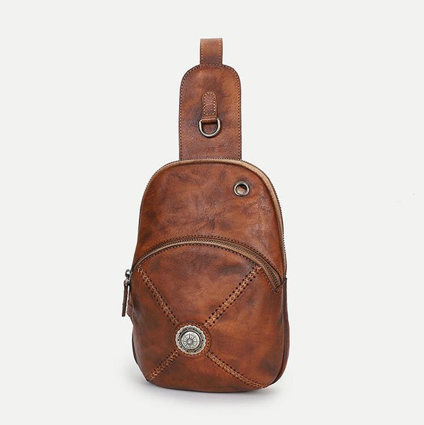 Women's Designer Leather Sling Bag Purse Chest Pack Bag For Women Accessories