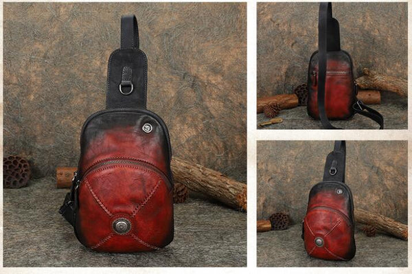 Women's Designer Leather Sling Bag Purse Chest Pack Bag For Women Cute