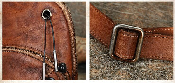 Women's Designer Leather Sling Bag Purse Chest Pack Bag For Women Fashion