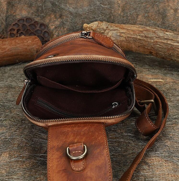 Women's Designer Leather Sling Bag Purse Chest Pack Bag For Women Funky