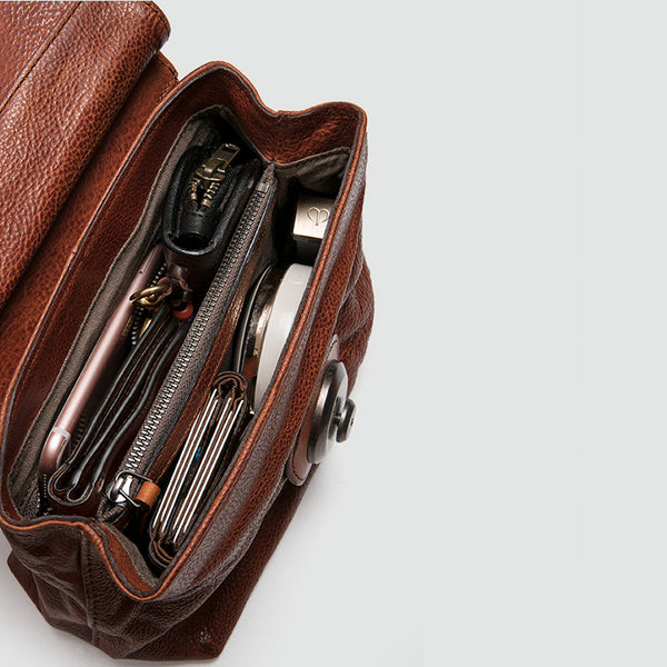 Women's Designer Tan Leather Crossbody Handbags Side Bag Purses for Womens trendy