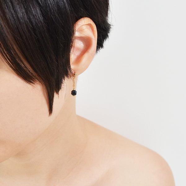 Women's Fashion Blue Sandstone Bead 14K Gold Stud Earrings Jewelry Accessories for Women chic
