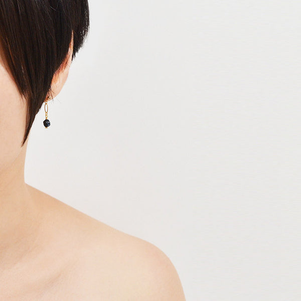 Women's Fashion Blue Sandstone Bead 14K Gold Stud Earrings Jewelry Accessories for Women cool