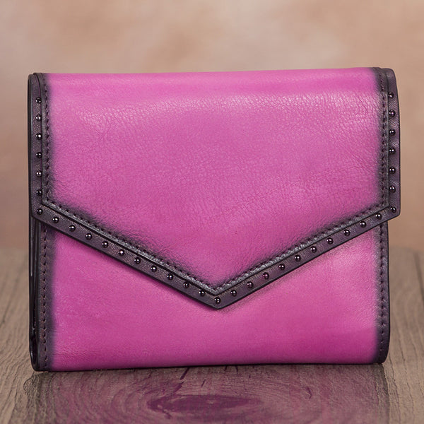 Women's Genuine Leather Trifold Wallet with Coin Pocket and Card Holder Affordable