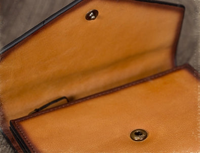 Women's Genuine Leather Trifold Wallet with Coin Pocket and Card Holder Designer