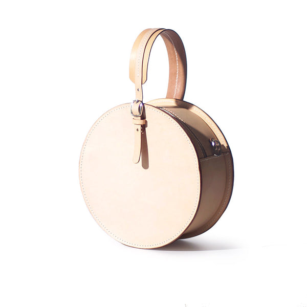 Women's Leather Circle Crossbody Bag